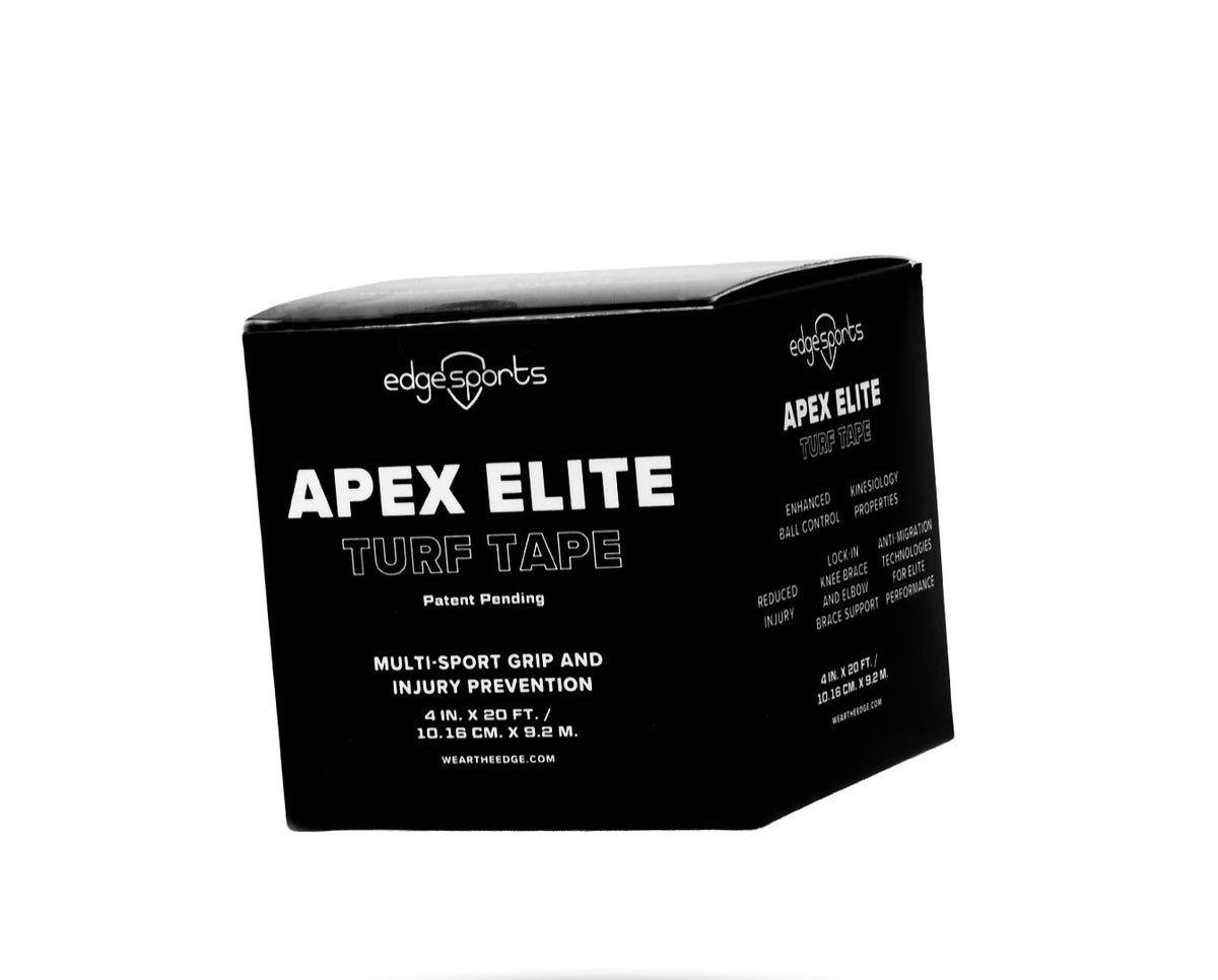 A black box of EdgeSports Apex Elite Turf Tape for multi sport use
