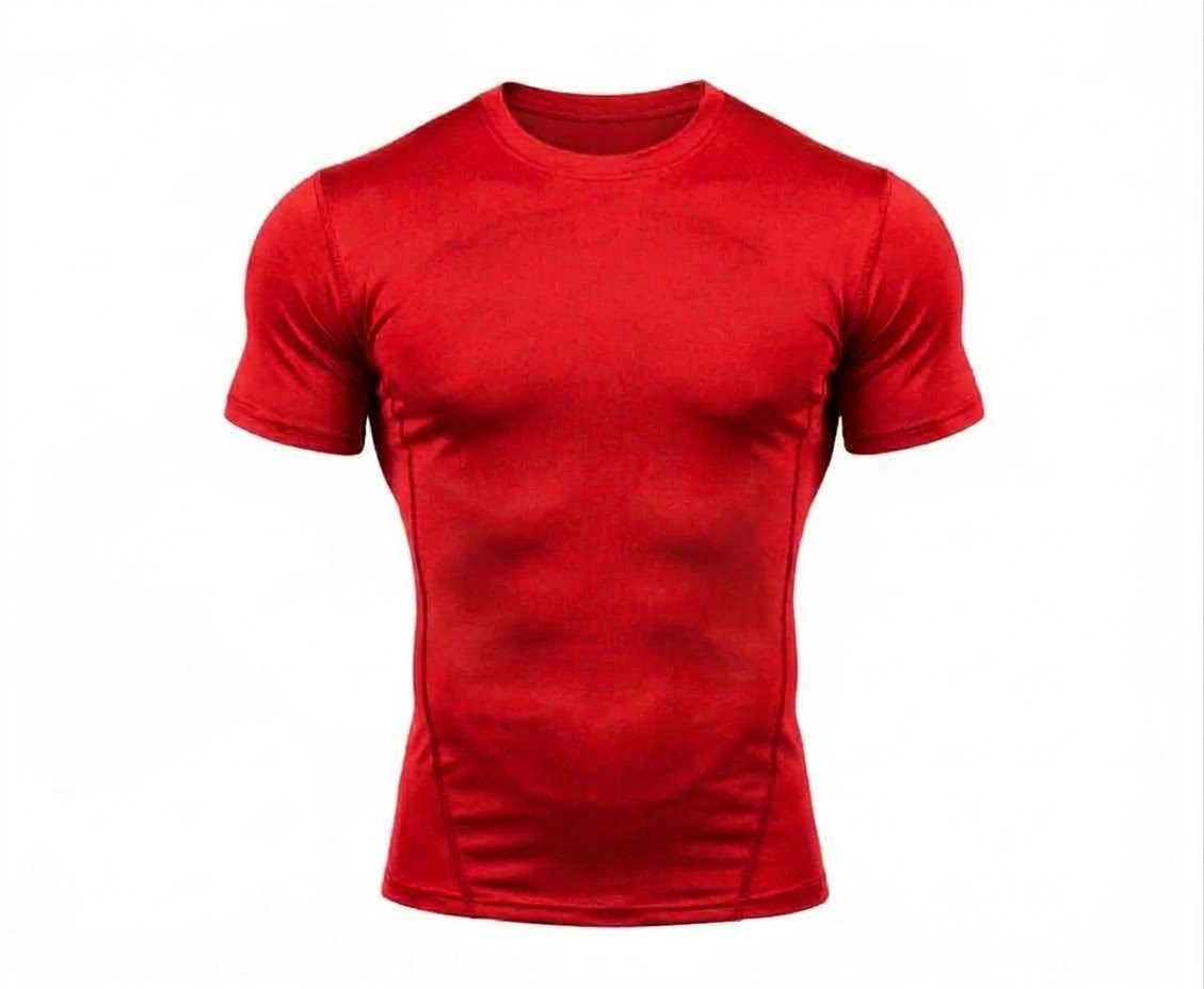 red compression shirt for football training