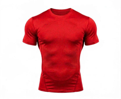 red compression shirt for football training