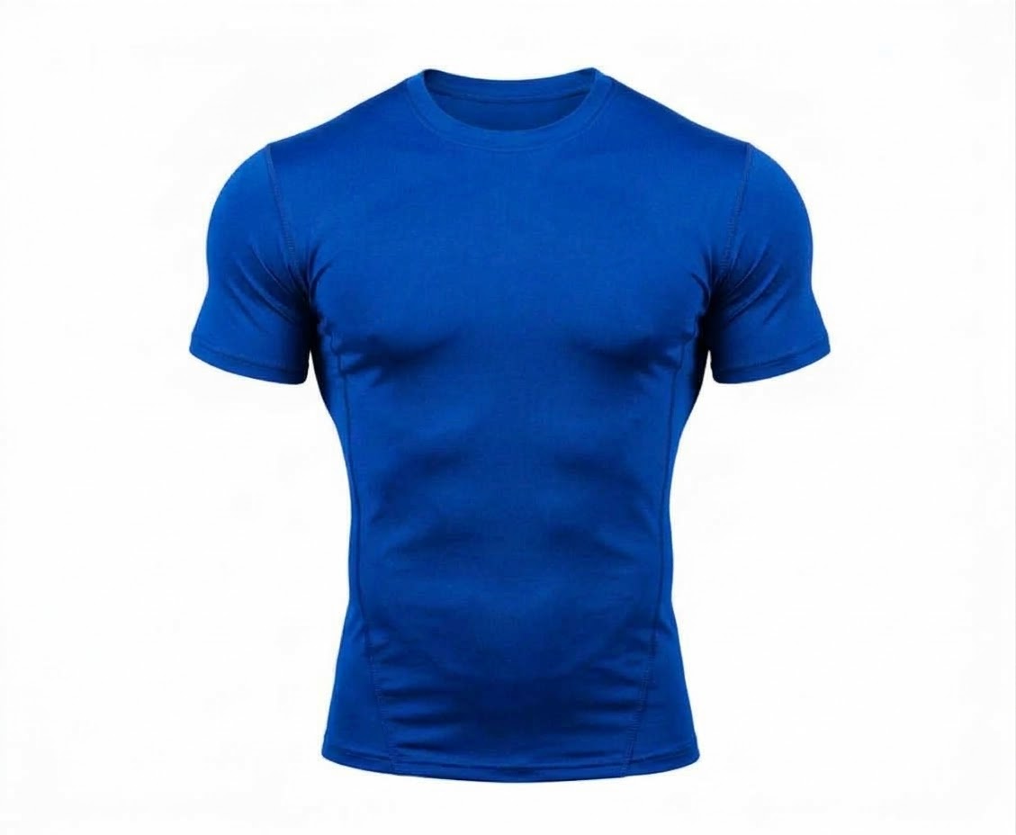 royal blue unisex compression shirt for athletes playing sports