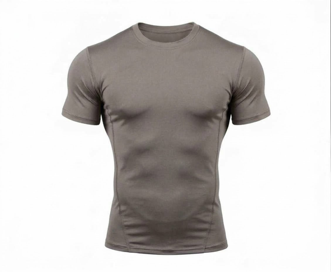 unisex Gray compression shirt for athletes playing sports
